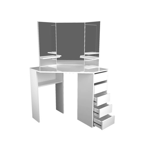 Trule Cormier Corner Makeup Vanity with Mirror & Reviews Wayfair Canada